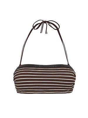 Techno Piqué Bikini Top with Precious Trim