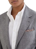 Cashmere and Silk Lightweight Flannel Deconstructed Blazer