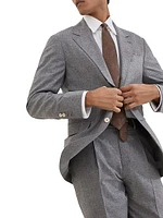 Cashmere and Silk Lightweight Flannel Deconstructed Blazer