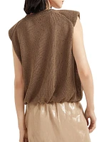 Linen and Silk Diamond Yarn Sweater Vest