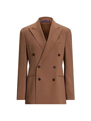 Harlee Stretch Cady Double-Breasted Jacket