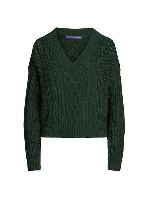 Cable-Knit Silk-Cashmere Sweater