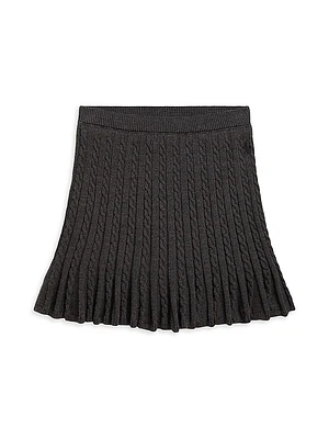 Little Girl's & A-Line Cable-Knit Skirt