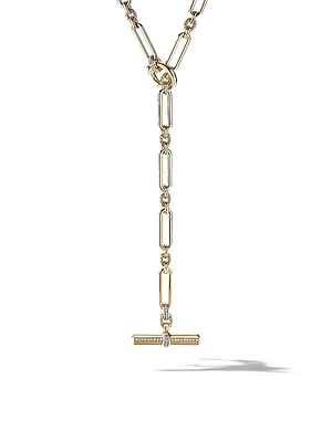 Lexington Necklace in 18K Yellow Gold with Pavé Diamonds