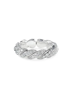 Pavéflex Band Ring 18K White Gold