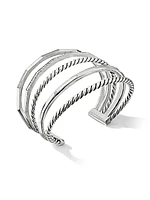 Stax Five Row Cuff Bracelet in Sterling Silver