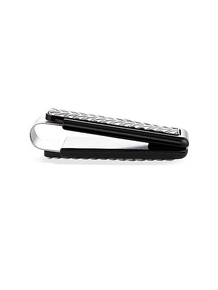 Chevron Money Clip in Sterling Silver