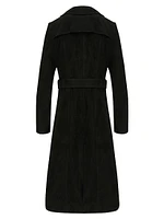 Metis Suede Belted Trench Coat