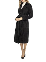 Metis Suede Belted Trench Coat