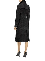 Metis Suede Belted Trench Coat