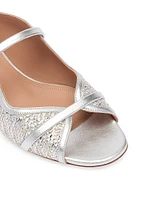 Norah Metallic Raffia Flat Sandals