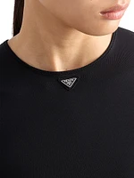 Short-Sleeved Stretch Fabric T-Shirt