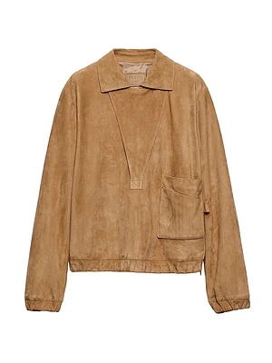 Suede Blouson Jacket