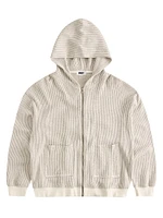 Striped Zip Hoodie