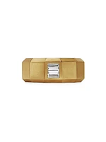 Faceted Band Ring in 18K Yellow Gold