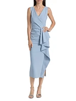 Sayon Drape Sheath Cocktail Dress