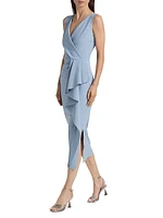 Sayon Drape Sheath Cocktail Dress