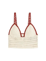 Taly Crochet Cotton Crop Top