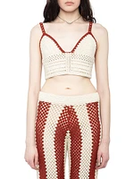 Taly Crochet Cotton Crop Top