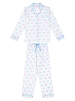 Women's Tennis Bows Long Pajama Set