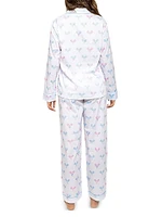 Women's Tennis Bows Long Pajama Set