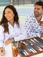 Women's Tennis Bows Long Pajama Set