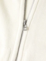 Cotton-Cashmere Zip-Front Hoodie