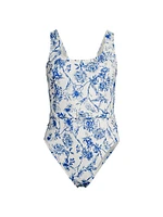 Fayra Floral Belted One-Piece Swimsuit