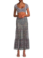 Suvi Floral Cover-Up Skirt