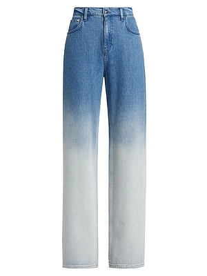 Faye Ombré High-Rise Wide-Leg Jeans