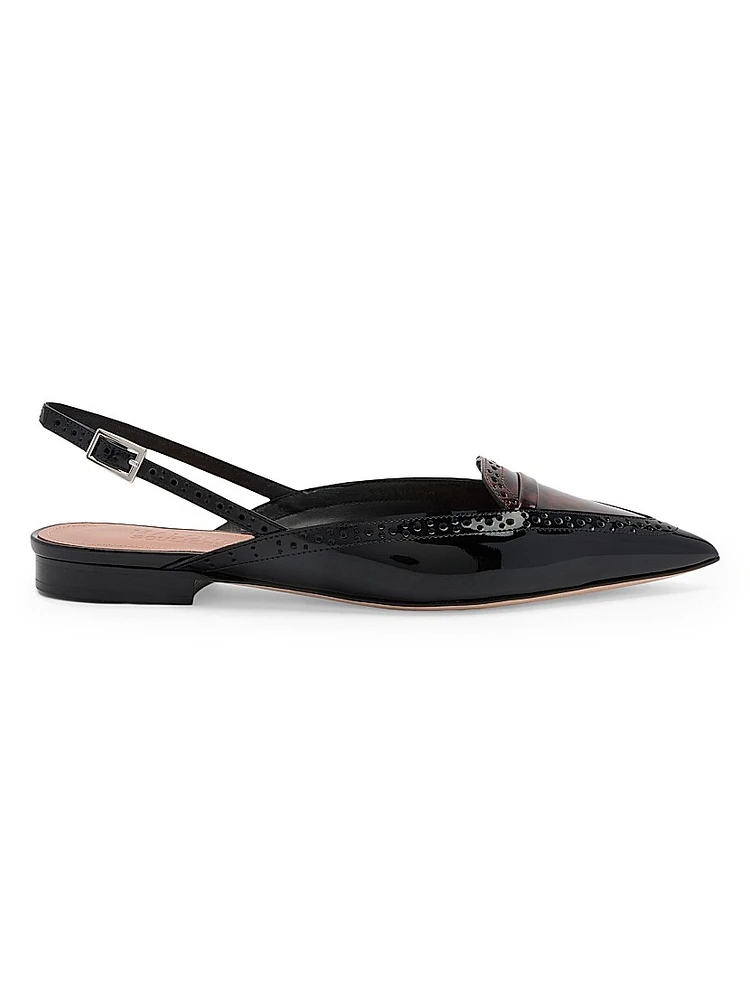 Laurie Patent Leather Slingback Flats