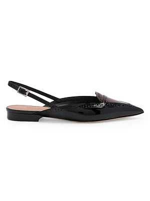 Laurie Patent Leather Slingback Flats