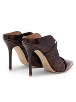 Maureen 100MM Leopard Patent Leather Mules