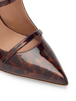 Maureen 100MM Leopard Patent Leather Mules