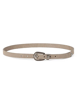 Reversed Leather Belt with Tip