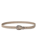 Reversed Leather Belt with Tip