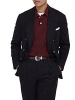 Flecked Alpaca, Wool, Silk and Cotton Knit Polo Shirt