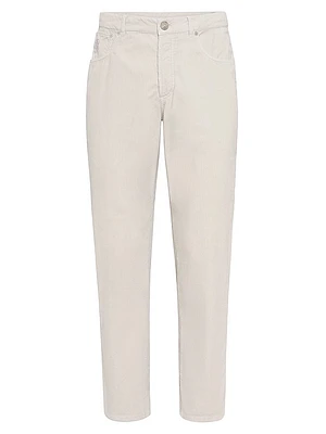Garment Dyed Five Pocket Italian Fit Trousers