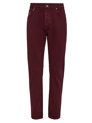 Garment Dyed Leisure Fit Five Pocket Jeans