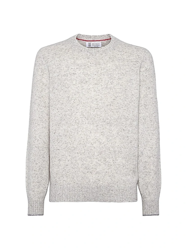 Flecked Alpaca, Wool, Silk and Cotton Sweater