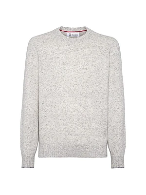 Flecked Alpaca, Wool, Silk and Cotton Sweater