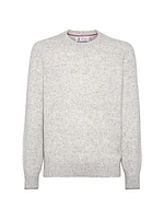 Flecked Alpaca, Wool, Silk and Cotton Sweater