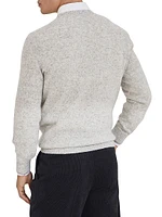 Flecked Alpaca, Wool, Silk and Cotton Sweater
