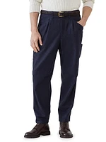 Virgin Wool Flannel Ergonomic Trousers with Patch Pockets