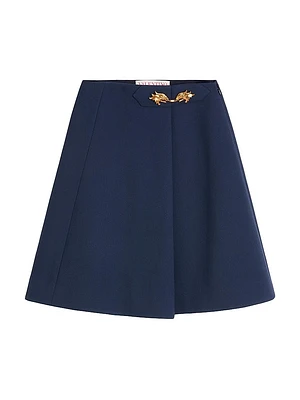 Wool Crepe Skirt