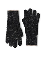Flecked Cashmere Knit Gloves