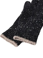 Flecked Cashmere Knit Gloves