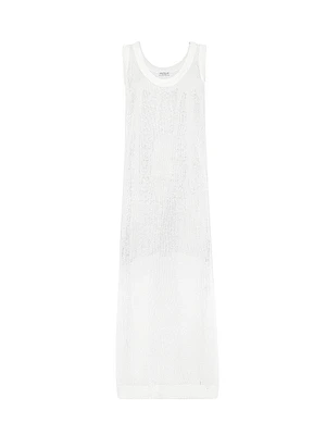 Linen and Silk Diamond Yarn Knit Dress