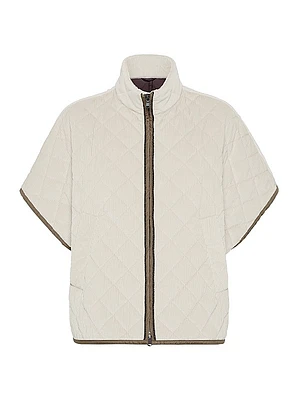 Quilted Cotton and Cashmere Corduroy Outerwear Jacket