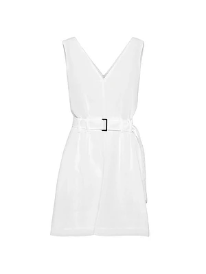 Cotton Organza Mini Dress with Belt